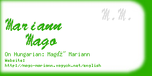 mariann mago business card